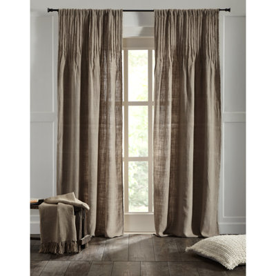 Raphael Linen Semi Sheer Curtain Single Panel