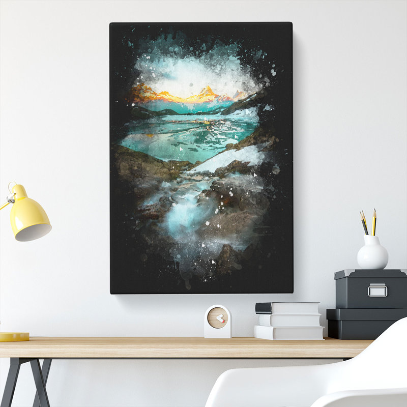 Mountain View in Switzerland - Wrapped Canvas, 60cm H x 40cm W x 3cm D