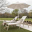 Vida Aluminum Chaise Armless Lounge With Windsor Stripe Spa Sling Fabric-695618577