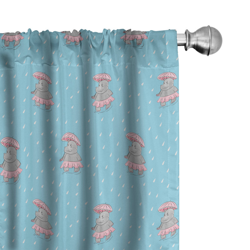 Rideaux à 4 panneaux East Urban Home, L 28 po x L 84 po