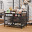 Meuble d'intérieur pour chien d'une hauteur de 35 po, table de bout décorative pour animal de compagnie, table de cage en bois pour chien avec rangement pour tiroirs