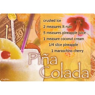 Magic Slice 5" x 7" Pina Colada Design Cutting Board