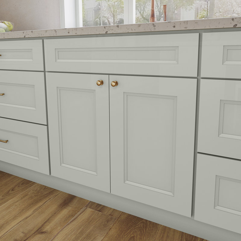 Armoire de cuisine à évier Sinber, 33", Double shaker Laguna Grey