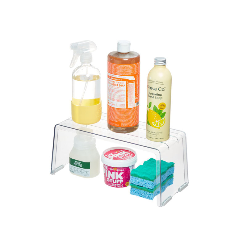 Porte-détergent pour salle de lavage profonde en plastique recyclé iDesign - transparent, H 5,60 po x l 13,52 po x P 6 po