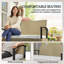 Outsunny 125L Garden Storage Bench 2 Seater PE Rattan Metal Frame-124387969