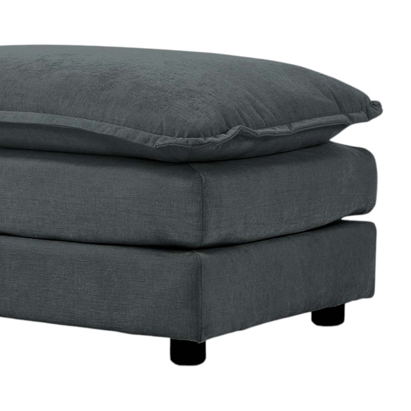 Repose-pieds en chenille moderne, Gris