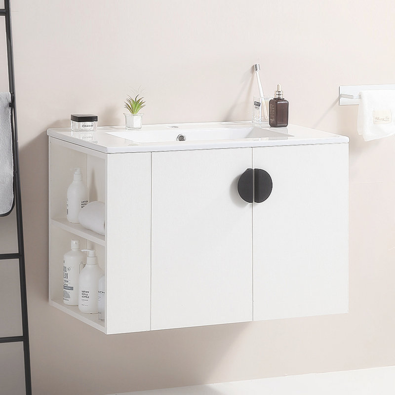Queena 30.09 " W 1 Single Vanity Bathroom Vanity With Ceramic Top
