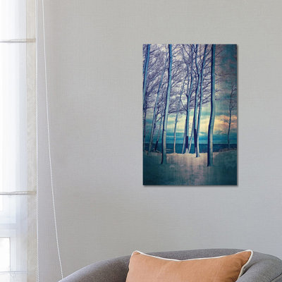 Winter At Lake Michigan by Michelle Calkins - Wrapped Canvas Print