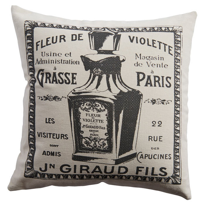 Cotton Blend Reversible Throw Pillow