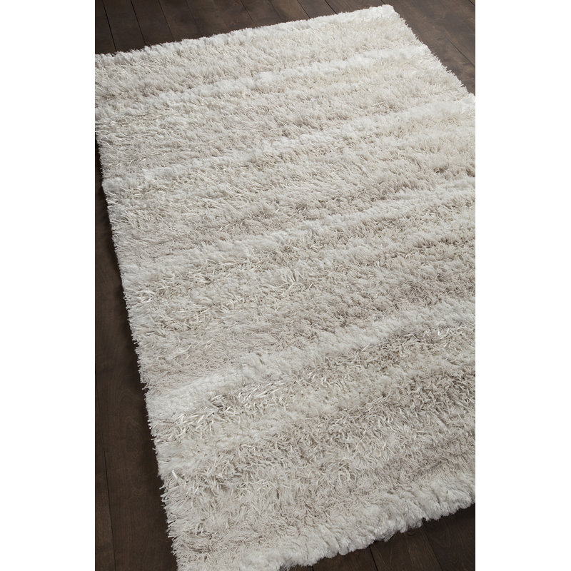 Hand Loomed Modern Area Rug in Cream/Beige, Rectangle 5' x 7'6"