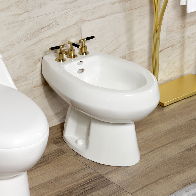 Robinet de bidet à poignée verticale Kingston, Chrome poli