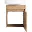 Soft Close Door 16 Inch Bathroom Vanity With Sink And Wall - Mounted Storage Rack Having Unique Structure, Modern Style Doors, Three Tier Rack, Ideal For Compact Bathrooms