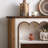 French retro electric fireplace mantel with simulated flames