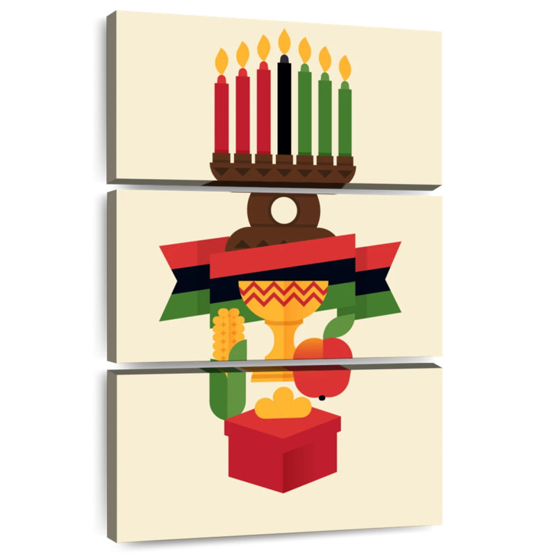 Célébration du Kwanzaa africain Lelend, H 74 po x l 48 po