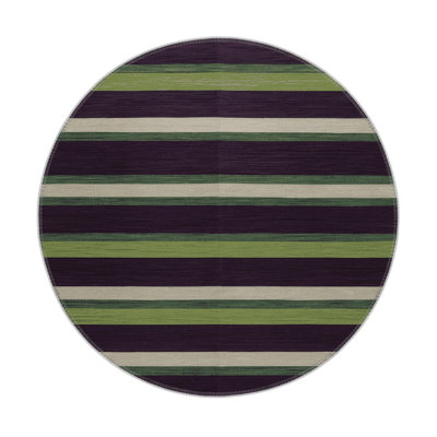 HorizontalStripes Purple Indoor and Outdoor Area Rug