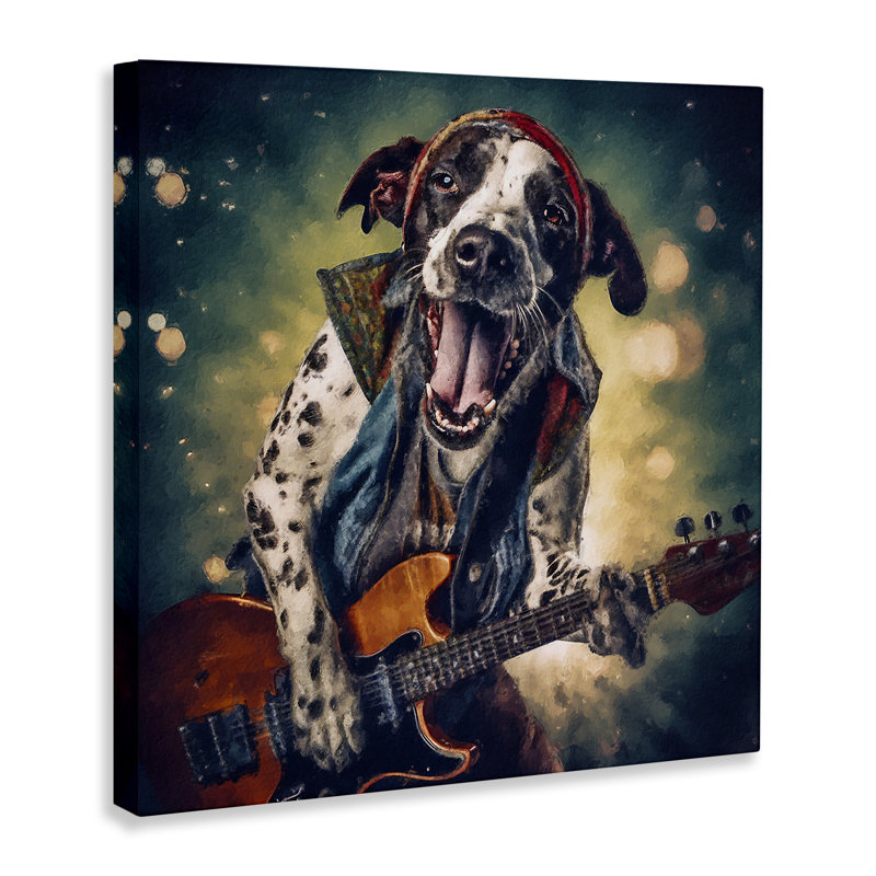«Musician Dog Singing» par Sean Parnell, H 30 po x l 30 po