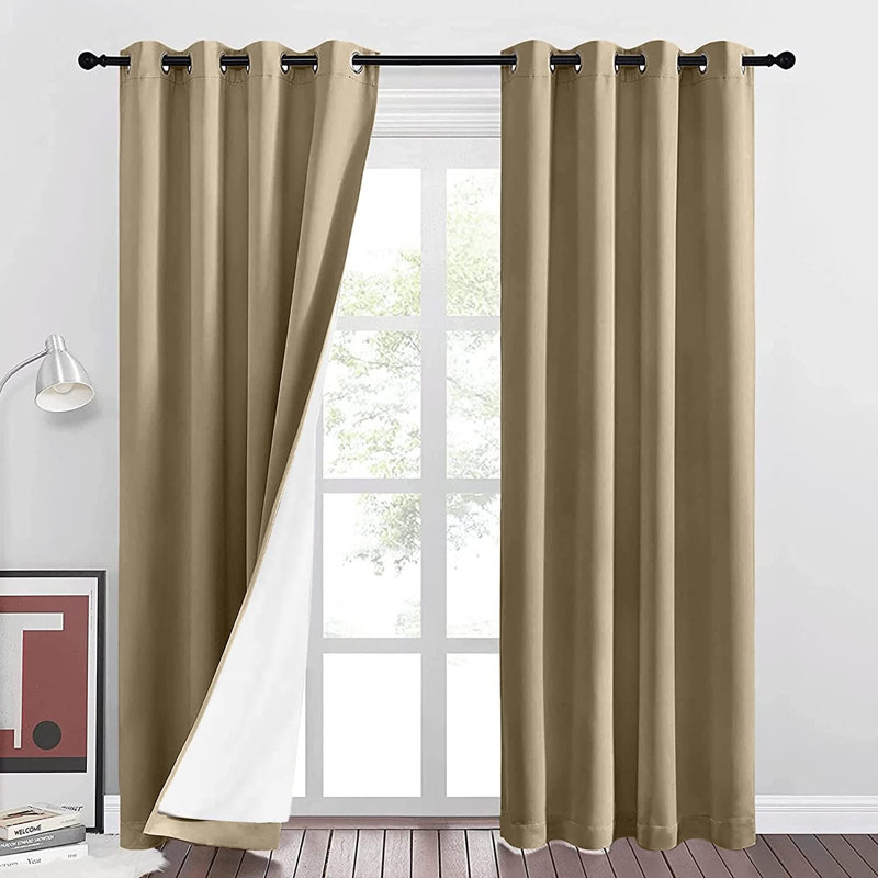 Paire de rideaux occultant Demaurie, Beige