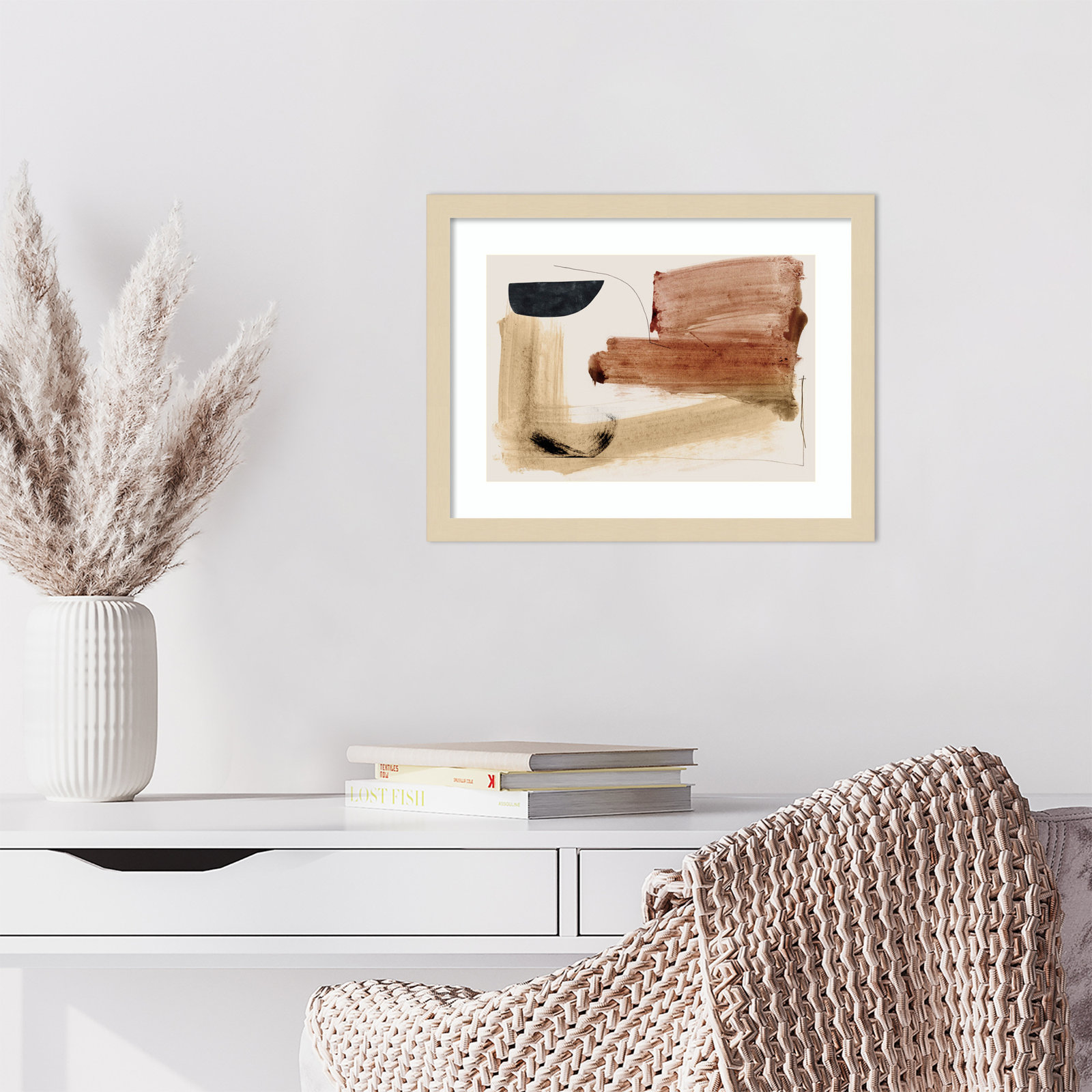 Cooking by Dan Hobday Wood Framed Wall Art Print, Brown, 13" H x 17" W