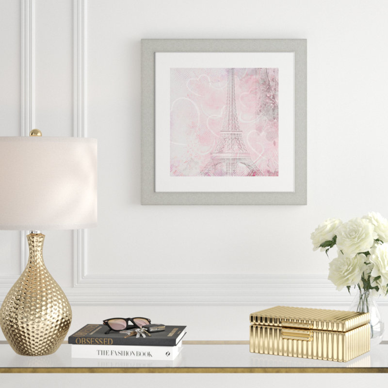 «Pink Day in Paris» par Dajun, impression encadrée