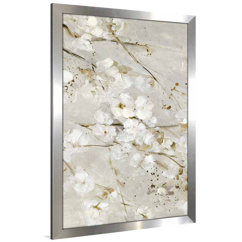 «Soft Spring Blossoms» par Sally Swatland - peinture à cadre unique, H 39,5 po x l 27,5 po