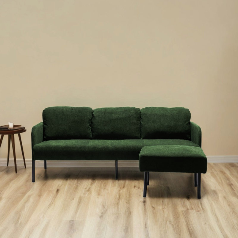 Revêtement élégant 3 places avec siège confortable, H 29,82 po x l 67,67 po x P 55,11 po, Vert