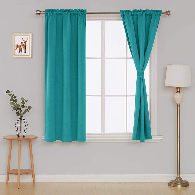 Ashong Blackout Curtain Pair, 38*84, Black