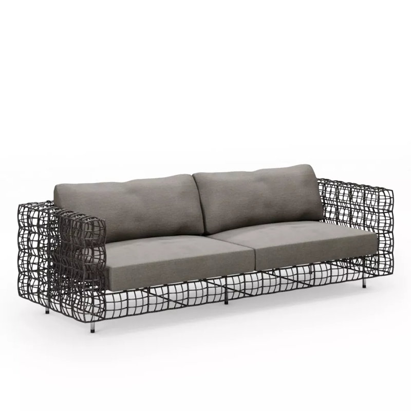 Yin & Yang Outdoor 4 - Seat Patio Sofa, Brown, Canvas Taupe