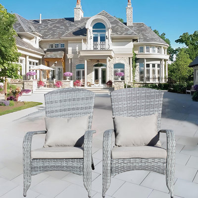 Patio Chair With Cushions( Grey Cushion)