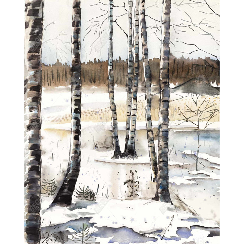 Winter Swamp Print On Canvas, H 60 po x l 48 po