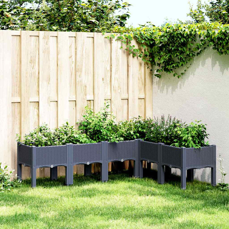 Ajkun Planter Box, Blue Grey