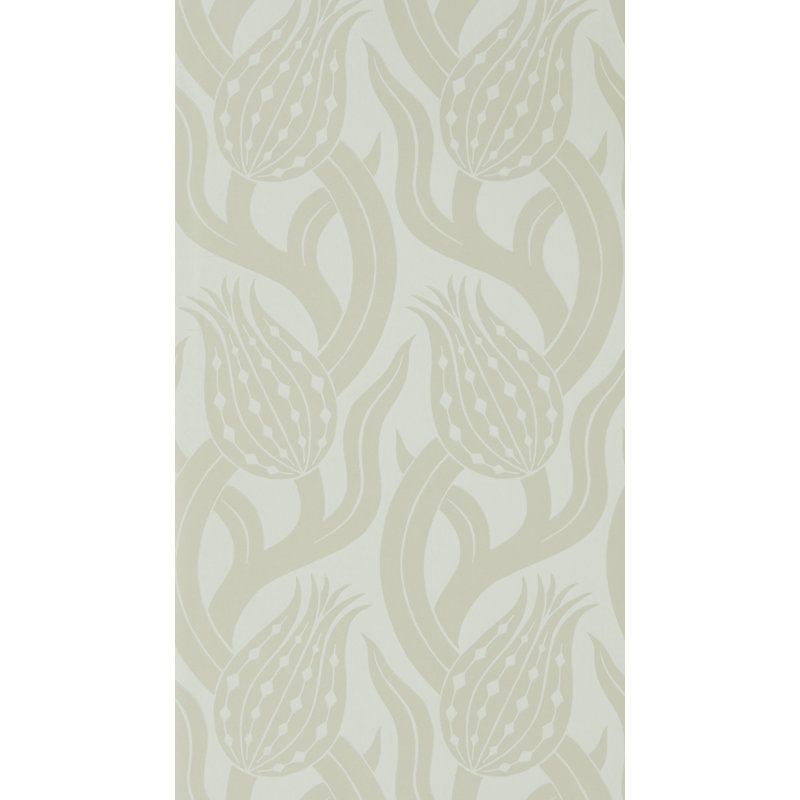 Persian Tulip Wallpaper, Silver