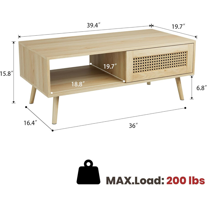 Table basse Boho, Beige
