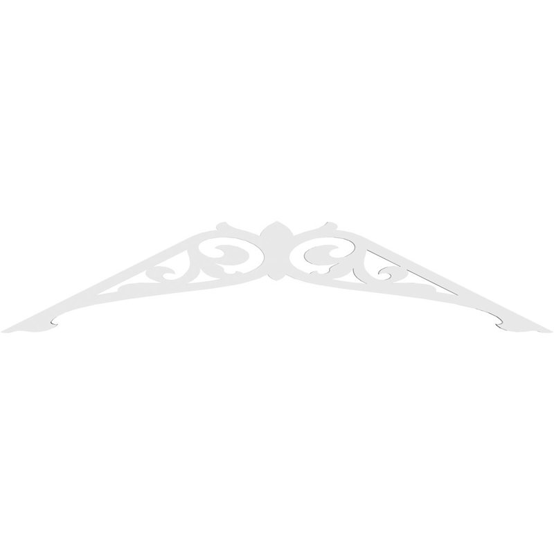 Carrillo Signature Urethane Gable Pediment, Primed Tan, 15"H x 60"W, 6/12