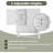 White Bathroom Cabinet Wall Mounted With Towels Bar, Bathroom Medicine Cabinet With 2 Door Adjustable Shelves, Over Toilet Cabinet For Bathroom Laundry Room Kitchen-954114094