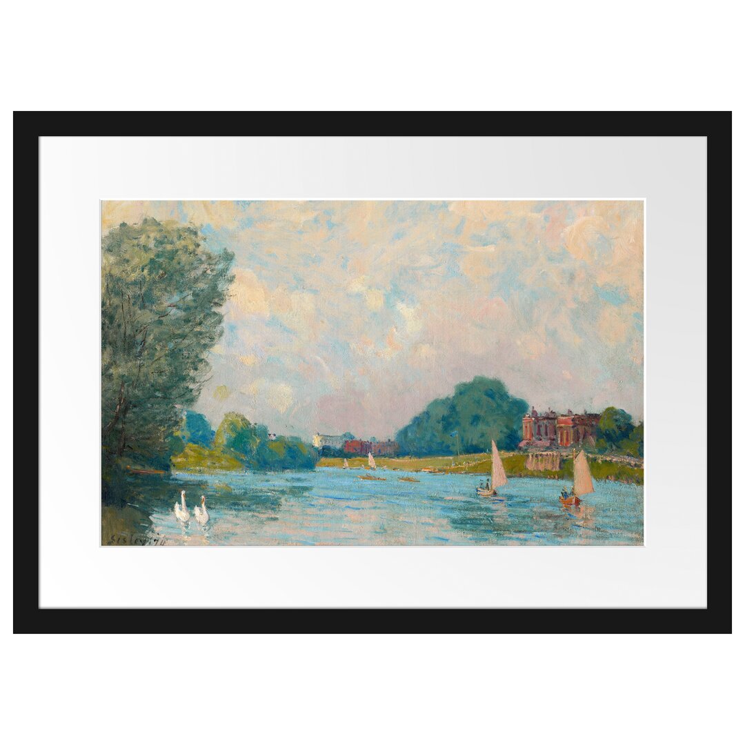 Gerahmter Kunstdruck Thames at Hampton Court von Alfred Sisley