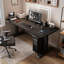 Bureau debout noir en bois manufacturé-864910220