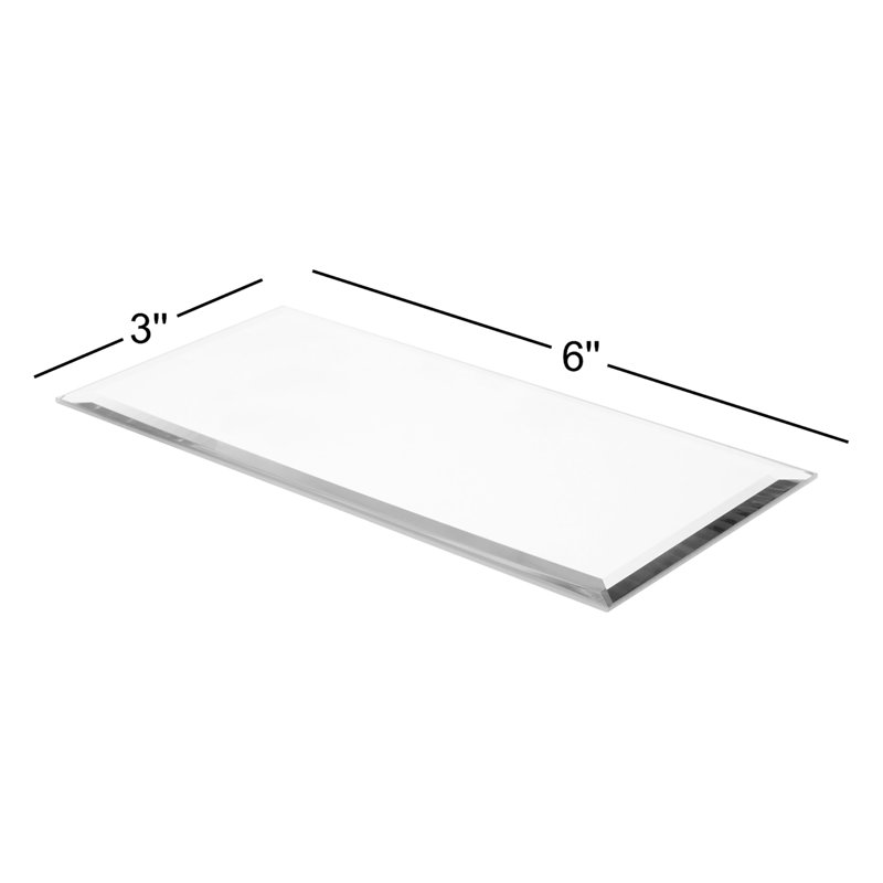 Moonisah Square Mirror, 3" H x 6" W, Rectangle