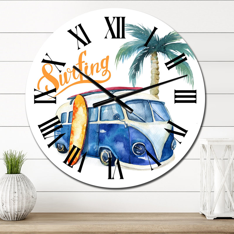 Ensemble de surf océanique - Horloge murale nautique et côtière, Petit