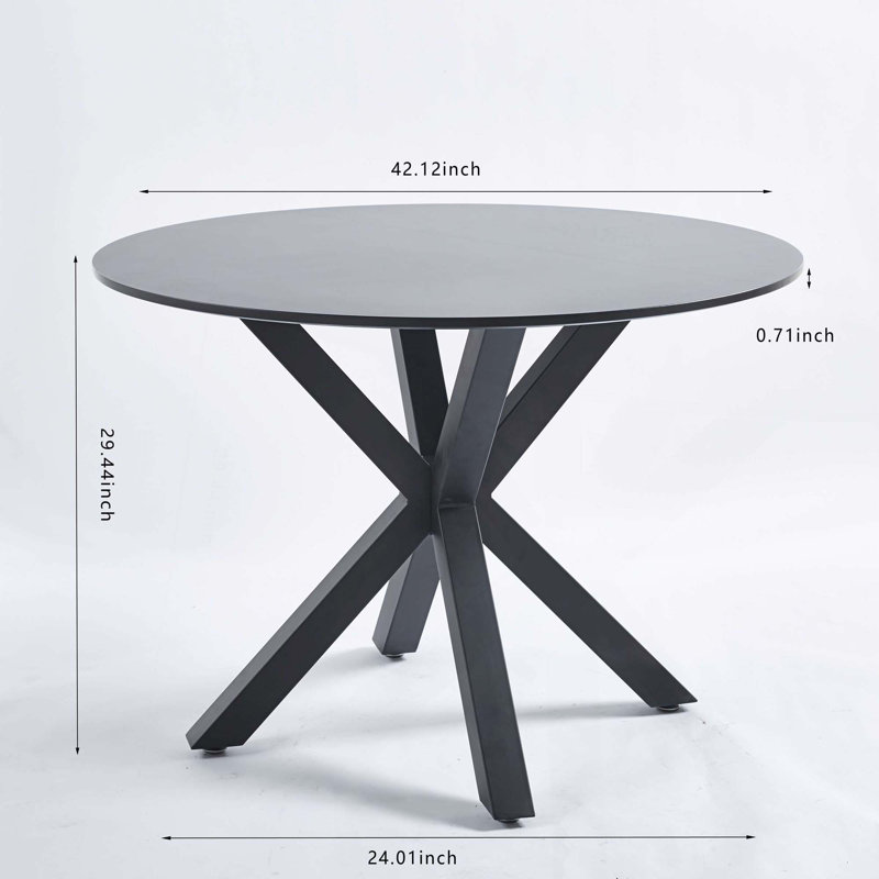 Ensemble de salle à manger 5 pièces, pieds de table en métal, table de salle à manger à piédestal, table basse de table de bout pour la salle à manger