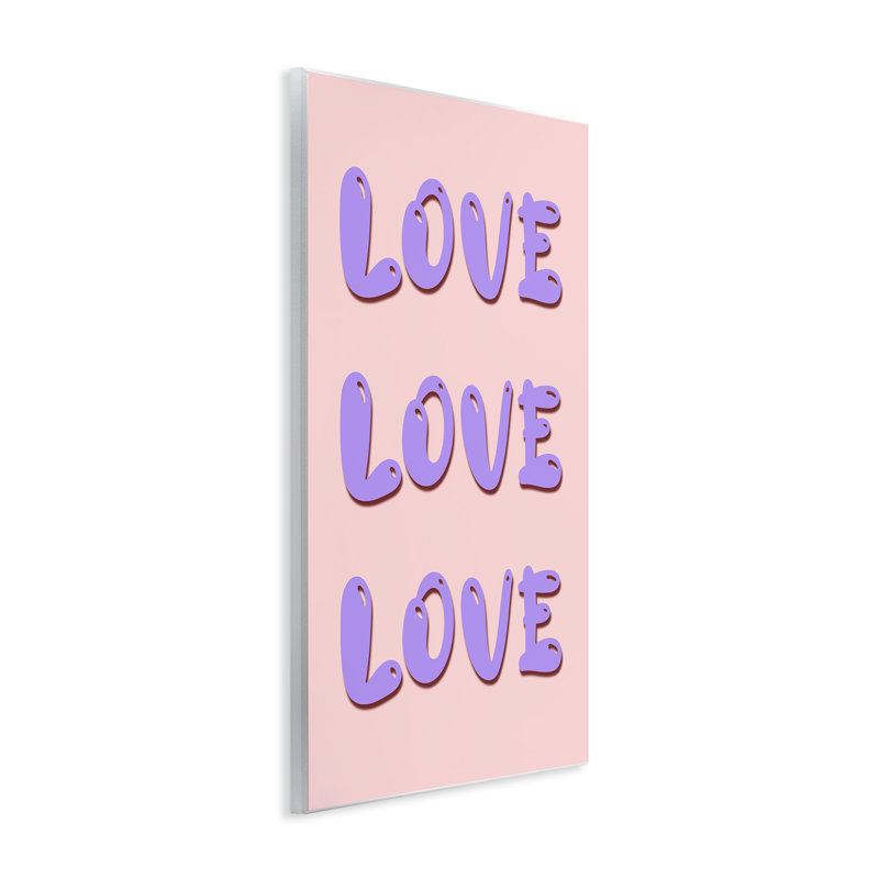 Plaque murale Love Love, par Pooja Dave, H 19 po x l 13 po