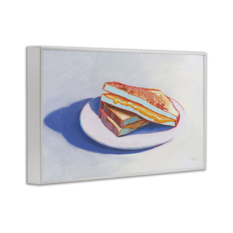 «Giclee Meal Greal Cheese Meal» par Wellington Studio, Estampe numérique encadrée blanc bord de mer, H 16 po x l 24 po