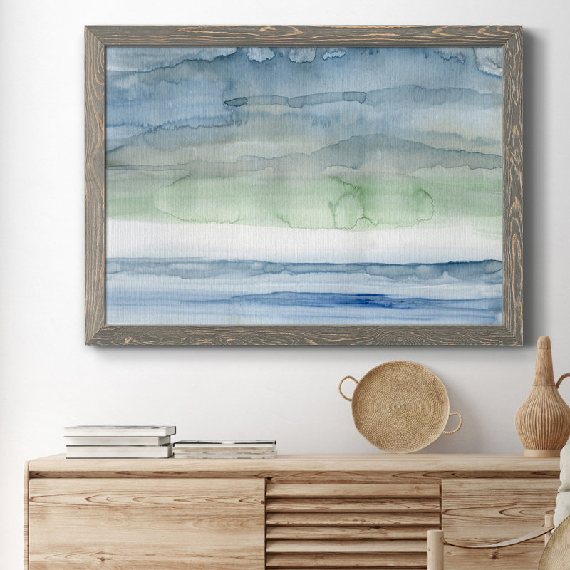 Détail de bord de mer - Reproduction d'art sur toile encadrée, H 37,5 po x l 27,5 po x P 1,5 po, gris