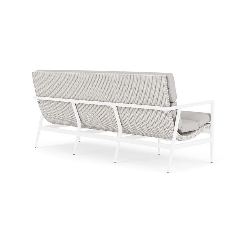 Cascade Outdoor 3 - Seat Patio Sofa, Sailcloth Seagull, White