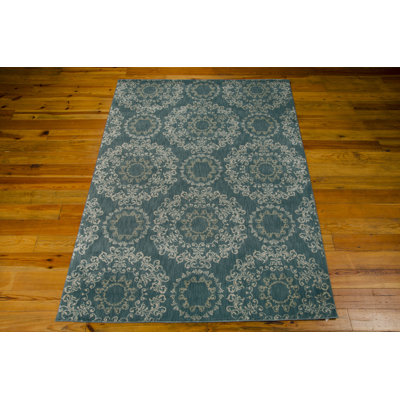 Tapis bleu turquoise Fonzo