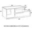 Meuble télé Econ, meuble télé avec rangement ouvert à 3 niveaux, 48,7 pouces, bois composite durable, certifié FSC