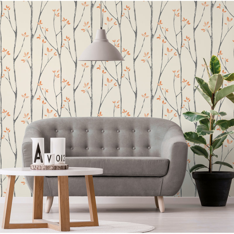Lavardin 1005m x 52cm Semi-Gloss Wallpaper Roll, Orange
