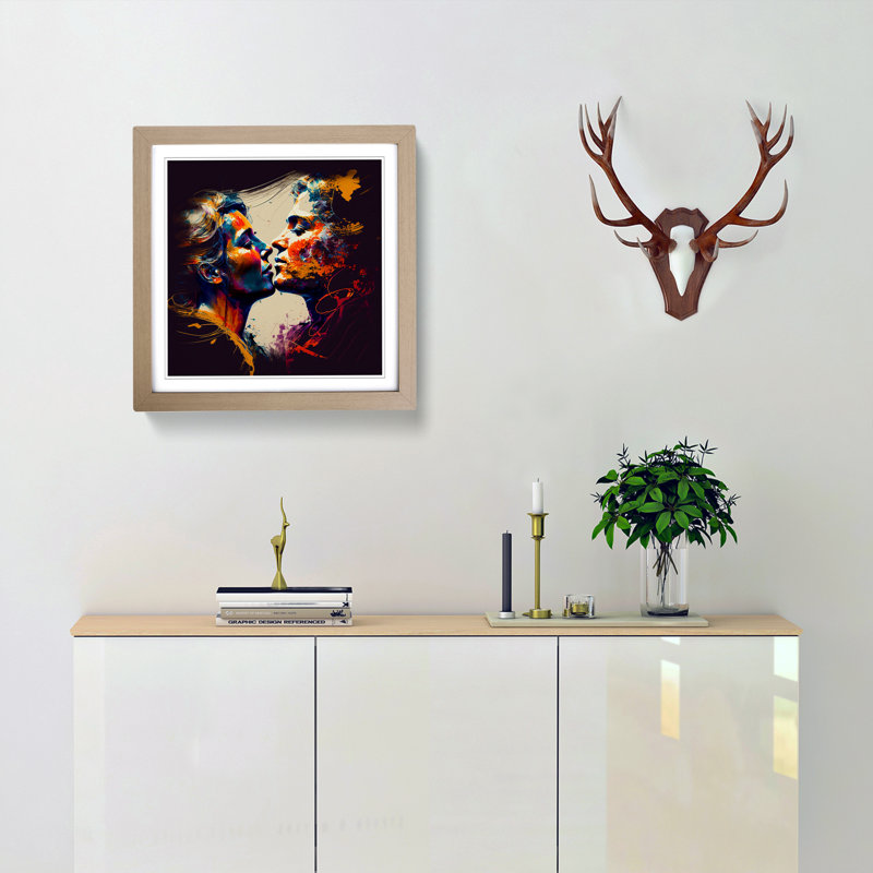 Lovers - Framed Print, Oak