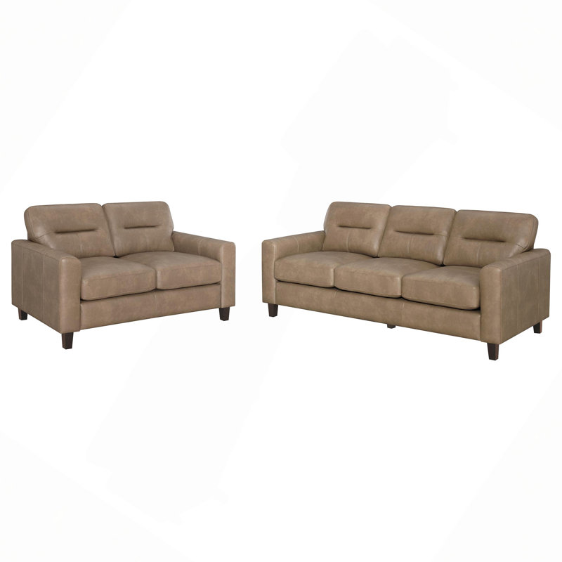 Ensemble de canapé 2 pièces Remington, Brown Fabric, Brun