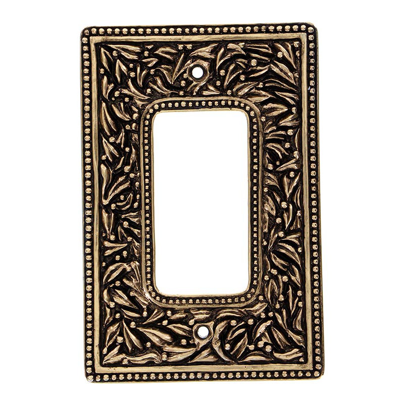 San Michele 1-Gang Rocker Wall Plate, Antique Gold