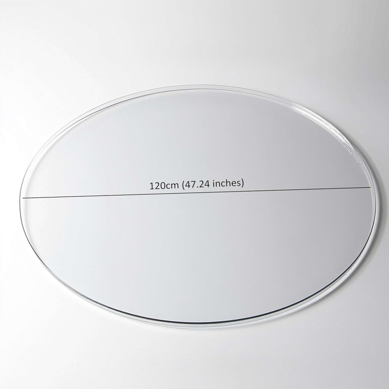 Round Clear PVC Table Protector, Heat Resistant Waterproof, Clear (Round 120cm)